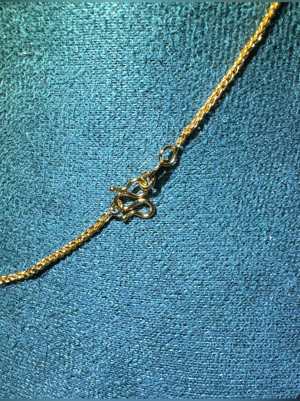 Gold Gourd Pendant Necklace Green Jade Style - Picture 6 of 7